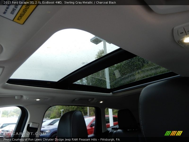 Sterling Gray Metallic / Charcoal Black 2013 Ford Escape SEL 2.0L EcoBoost 4WD