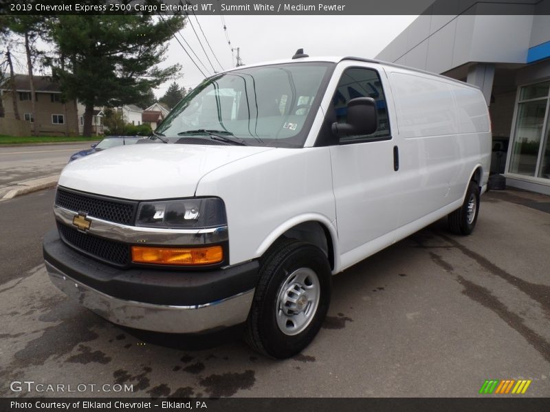 Summit White / Medium Pewter 2019 Chevrolet Express 2500 Cargo Extended WT