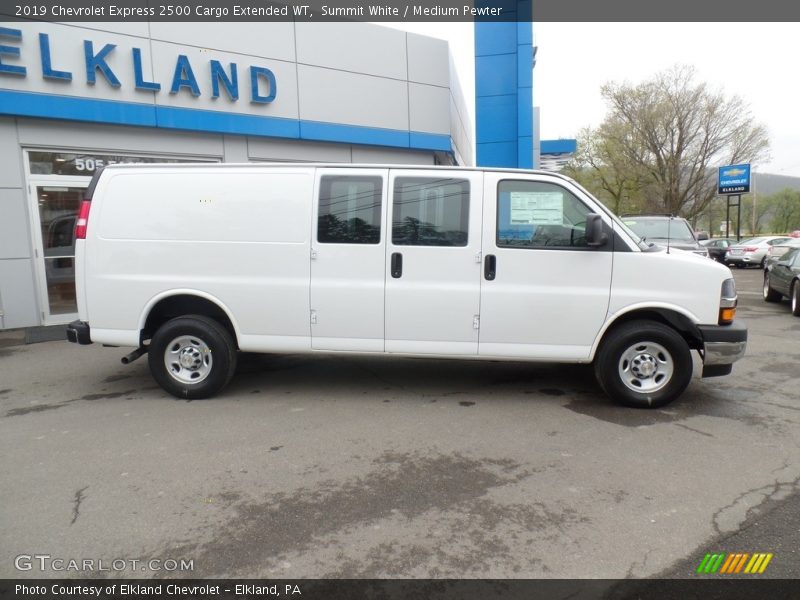 Summit White / Medium Pewter 2019 Chevrolet Express 2500 Cargo Extended WT