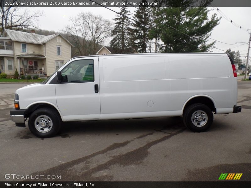 Summit White / Medium Pewter 2019 Chevrolet Express 2500 Cargo Extended WT