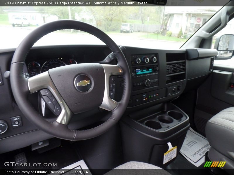 Summit White / Medium Pewter 2019 Chevrolet Express 2500 Cargo Extended WT