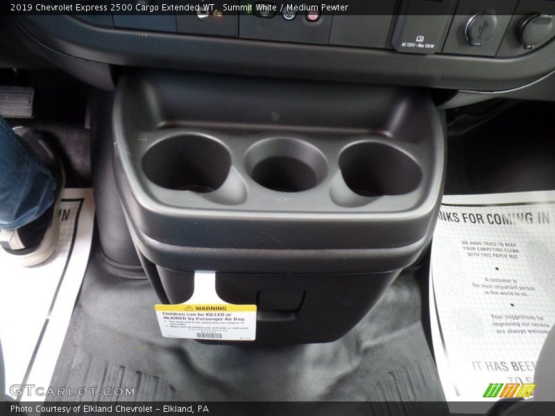 Summit White / Medium Pewter 2019 Chevrolet Express 2500 Cargo Extended WT