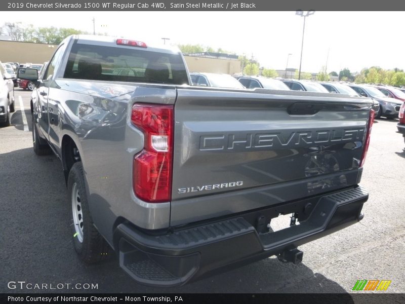 Satin Steel Metallic / Jet Black 2019 Chevrolet Silverado 1500 WT Regular Cab 4WD