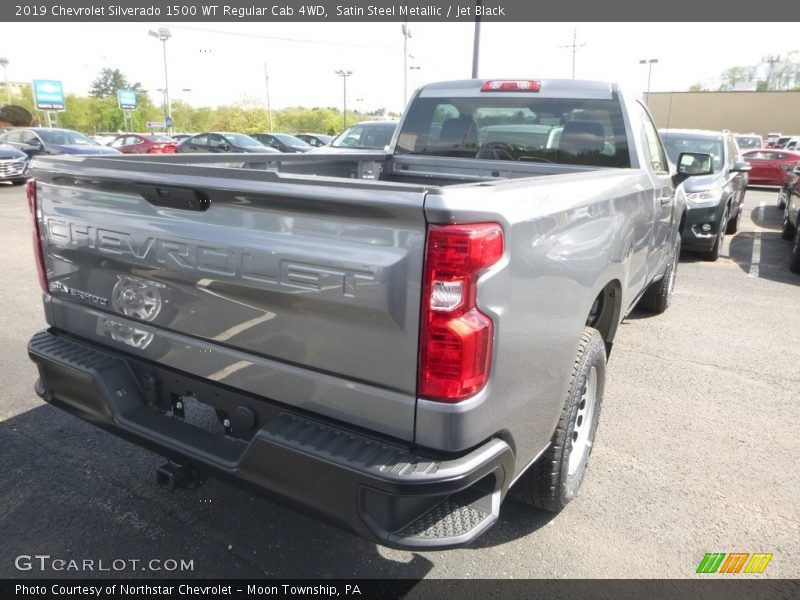 Satin Steel Metallic / Jet Black 2019 Chevrolet Silverado 1500 WT Regular Cab 4WD