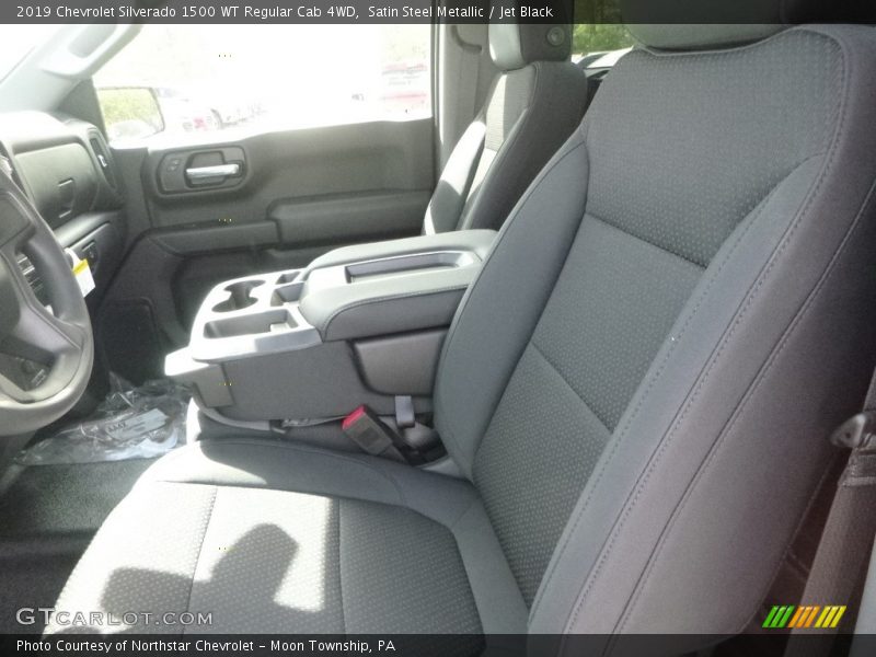 Satin Steel Metallic / Jet Black 2019 Chevrolet Silverado 1500 WT Regular Cab 4WD