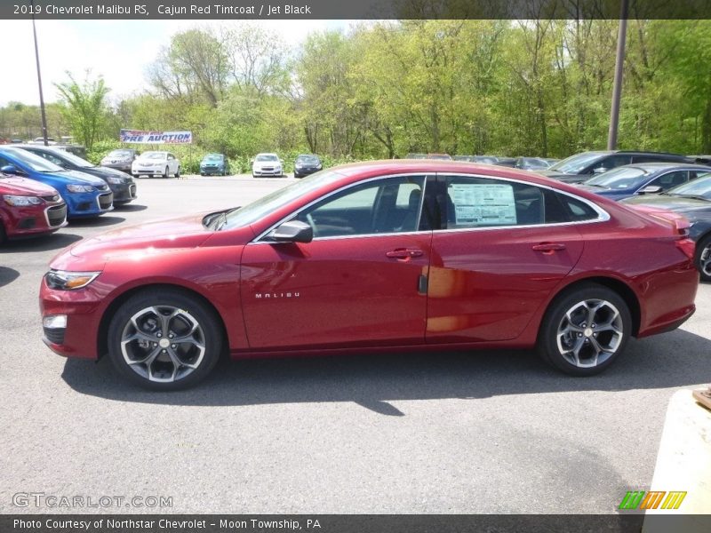 Cajun Red Tintcoat / Jet Black 2019 Chevrolet Malibu RS