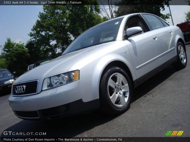Light Silver Metallic / Platinum 2002 Audi A4 3.0 Sedan