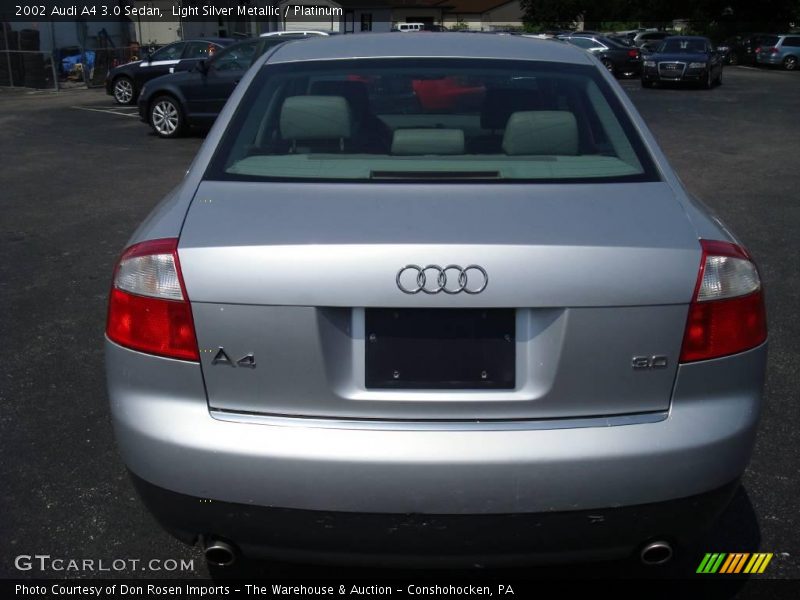 Light Silver Metallic / Platinum 2002 Audi A4 3.0 Sedan
