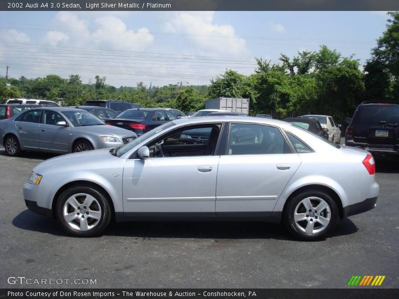 Light Silver Metallic / Platinum 2002 Audi A4 3.0 Sedan