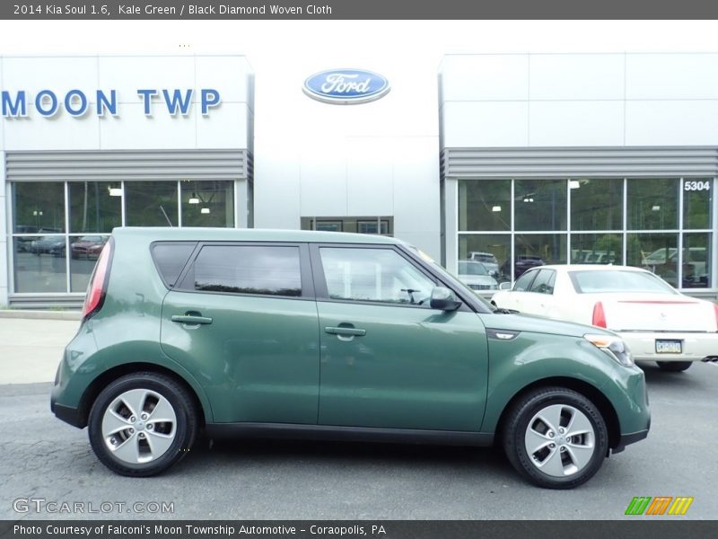 Kale Green / Black Diamond Woven Cloth 2014 Kia Soul 1.6