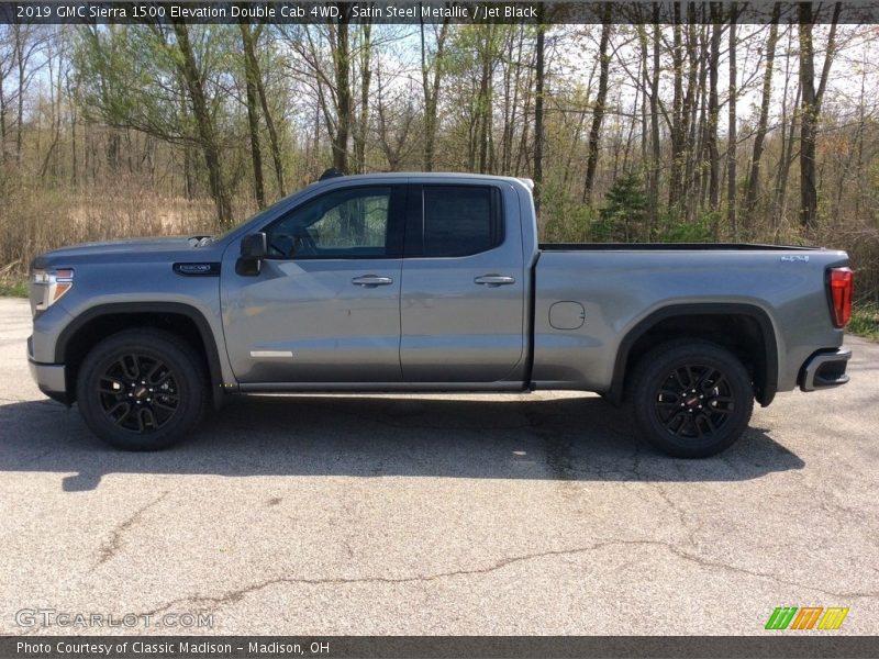 Satin Steel Metallic / Jet Black 2019 GMC Sierra 1500 Elevation Double Cab 4WD