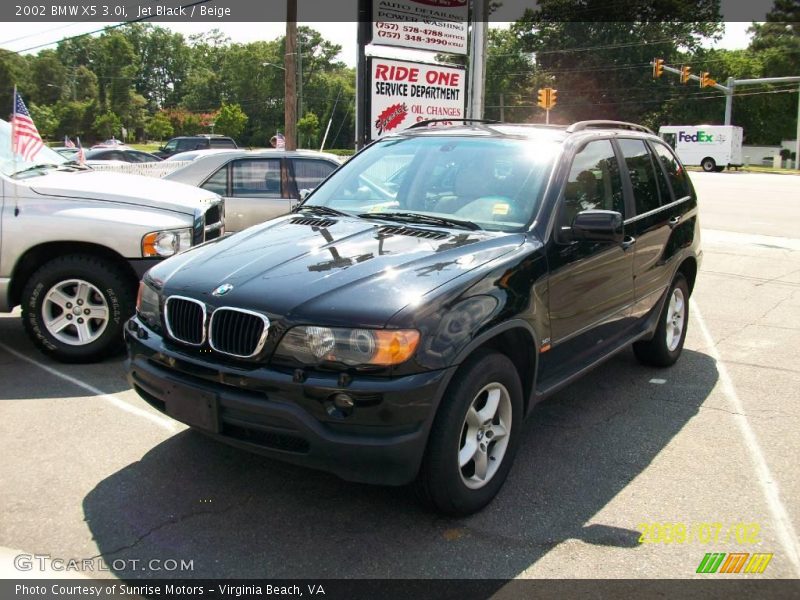 Jet Black / Beige 2002 BMW X5 3.0i