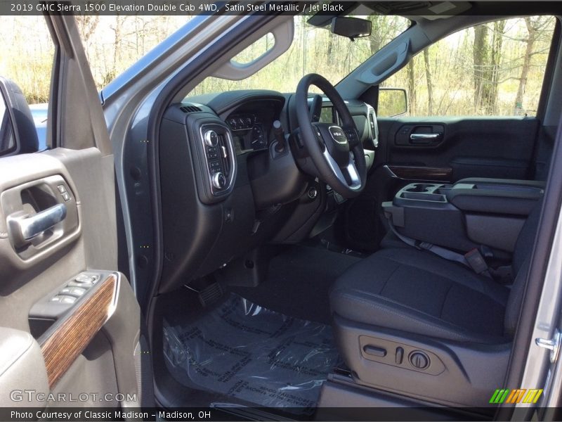 Satin Steel Metallic / Jet Black 2019 GMC Sierra 1500 Elevation Double Cab 4WD