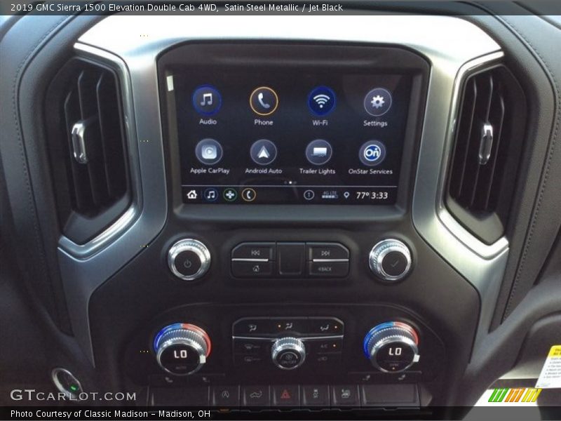 Satin Steel Metallic / Jet Black 2019 GMC Sierra 1500 Elevation Double Cab 4WD