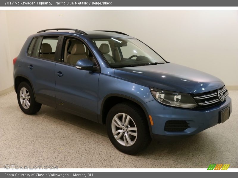 Pacific Blue Metallic / Beige/Black 2017 Volkswagen Tiguan S