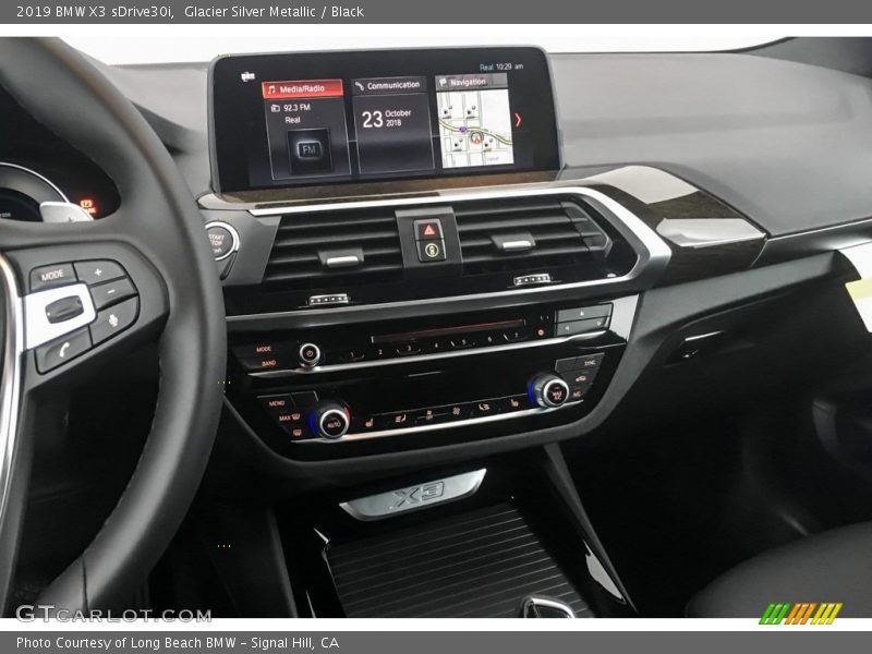 Glacier Silver Metallic / Black 2019 BMW X3 sDrive30i