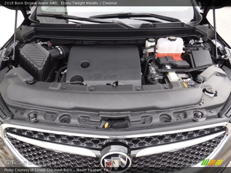 Ebony Twilight Metallic / Chestnut 2018 Buick Enclave Avenir AWD