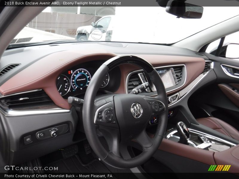 Ebony Twilight Metallic / Chestnut 2018 Buick Enclave Avenir AWD