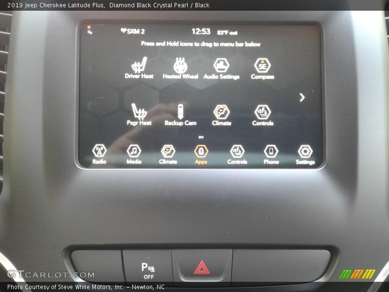 Diamond Black Crystal Pearl / Black 2019 Jeep Cherokee Latitude Plus