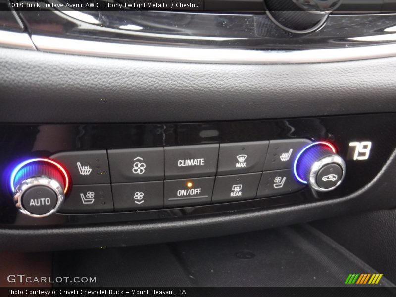 Ebony Twilight Metallic / Chestnut 2018 Buick Enclave Avenir AWD