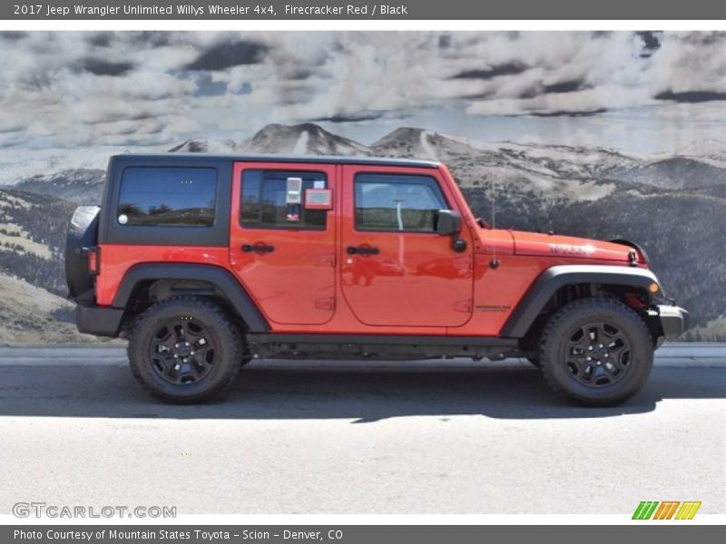Firecracker Red / Black 2017 Jeep Wrangler Unlimited Willys Wheeler 4x4