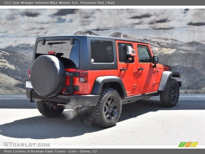 Firecracker Red / Black 2017 Jeep Wrangler Unlimited Willys Wheeler 4x4