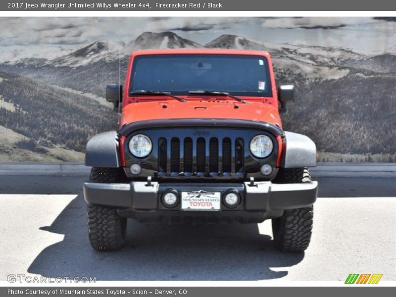 Firecracker Red / Black 2017 Jeep Wrangler Unlimited Willys Wheeler 4x4