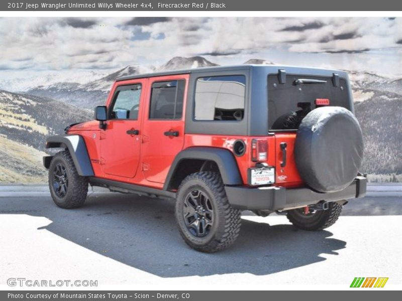 Firecracker Red / Black 2017 Jeep Wrangler Unlimited Willys Wheeler 4x4