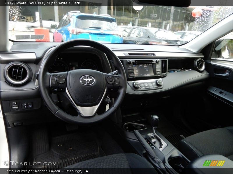 Super White / Black 2017 Toyota RAV4 XLE