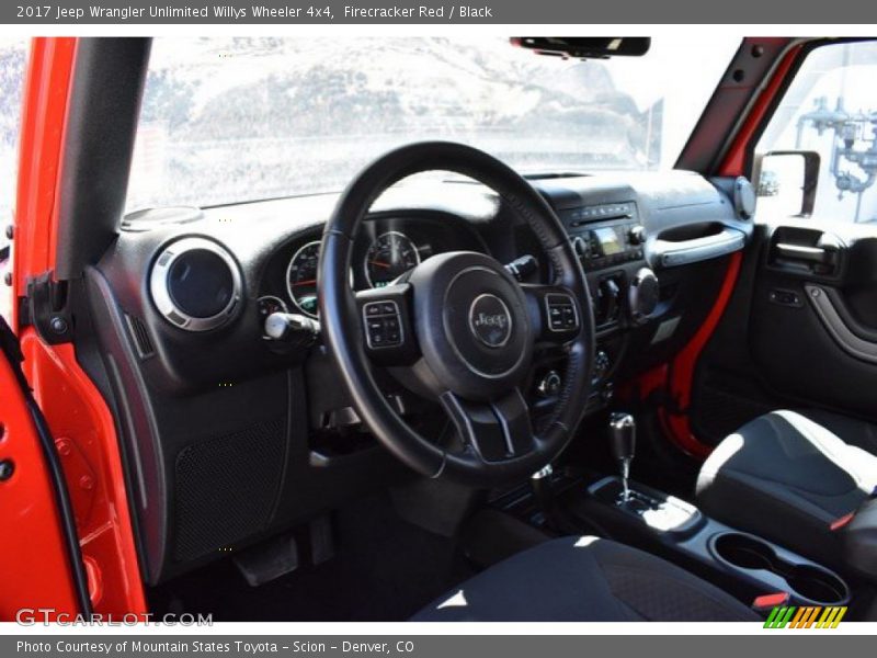 Firecracker Red / Black 2017 Jeep Wrangler Unlimited Willys Wheeler 4x4