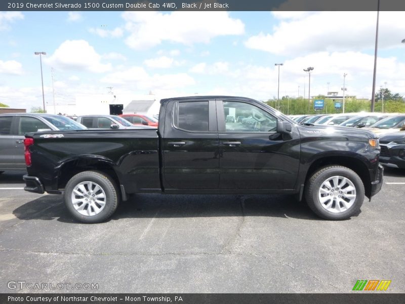 Black / Jet Black 2019 Chevrolet Silverado 1500 Custom Double Cab 4WD
