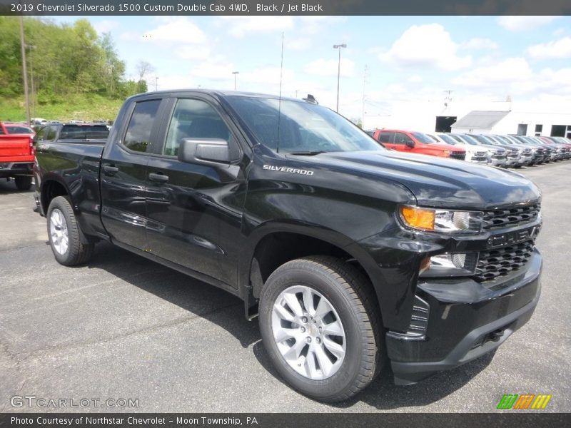Black / Jet Black 2019 Chevrolet Silverado 1500 Custom Double Cab 4WD