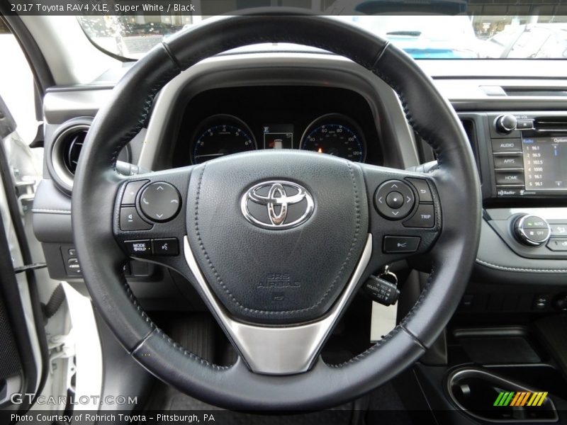 Super White / Black 2017 Toyota RAV4 XLE