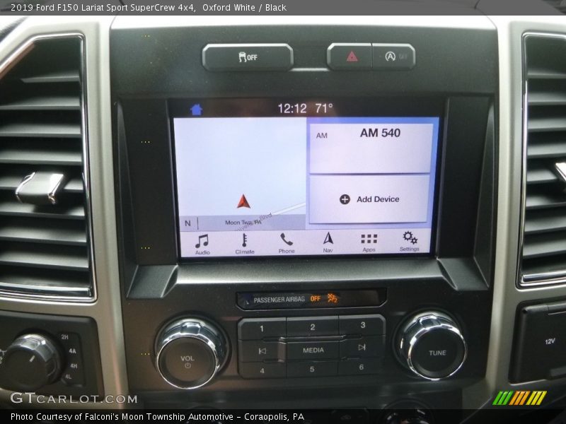 Oxford White / Black 2019 Ford F150 Lariat Sport SuperCrew 4x4