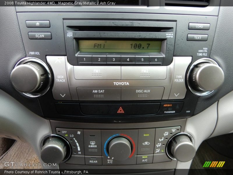 Magnetic Gray Metallic / Ash Gray 2008 Toyota Highlander 4WD