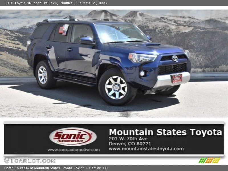 Nautical Blue Metallic / Black 2016 Toyota 4Runner Trail 4x4