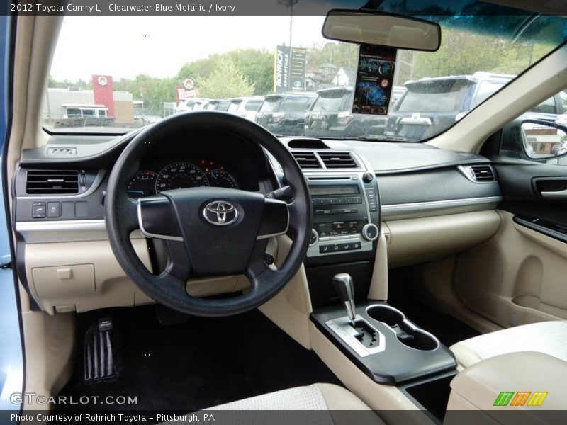 Clearwater Blue Metallic / Ivory 2012 Toyota Camry L
