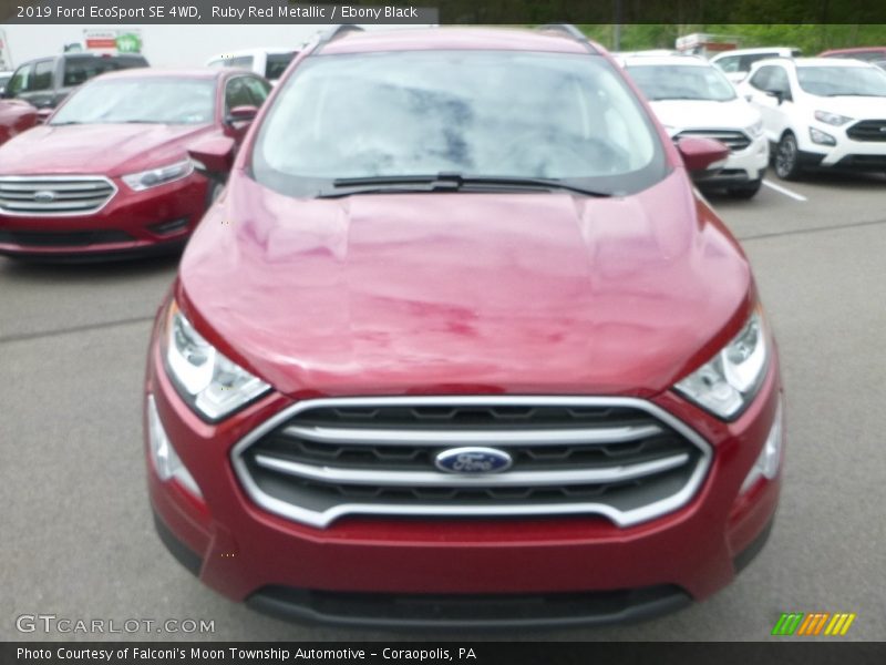 Ruby Red Metallic / Ebony Black 2019 Ford EcoSport SE 4WD