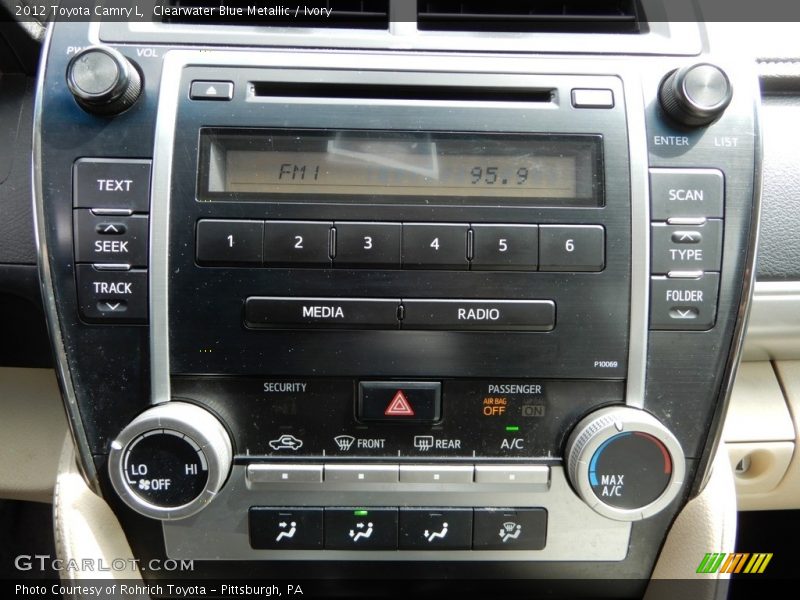 Clearwater Blue Metallic / Ivory 2012 Toyota Camry L