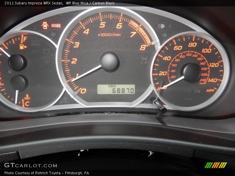 WR Blue Mica / Carbon Black 2011 Subaru Impreza WRX Sedan