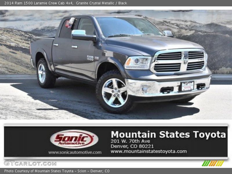 Granite Crystal Metallic / Black 2014 Ram 1500 Laramie Crew Cab 4x4