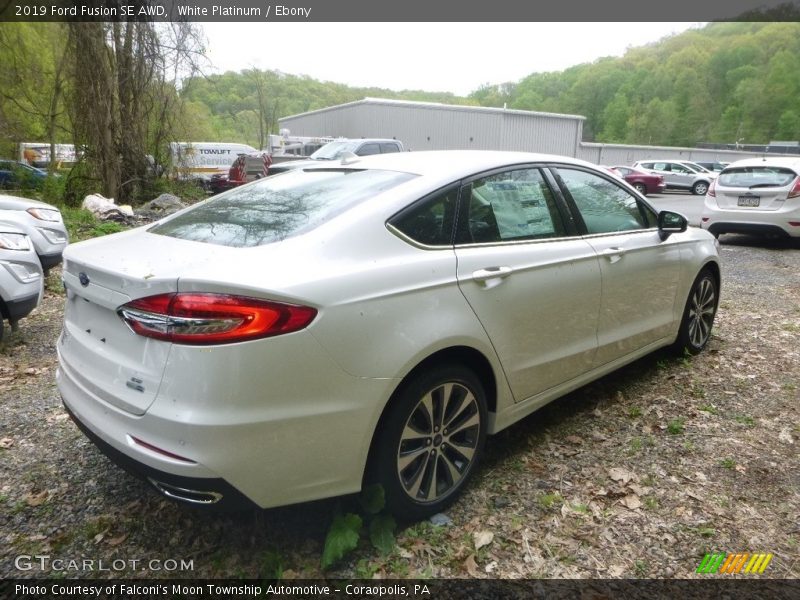White Platinum / Ebony 2019 Ford Fusion SE AWD