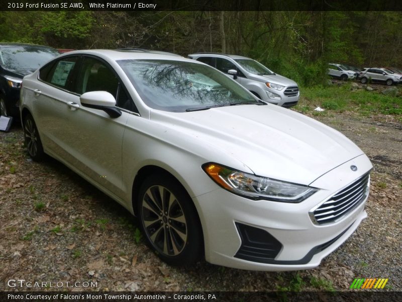 White Platinum / Ebony 2019 Ford Fusion SE AWD