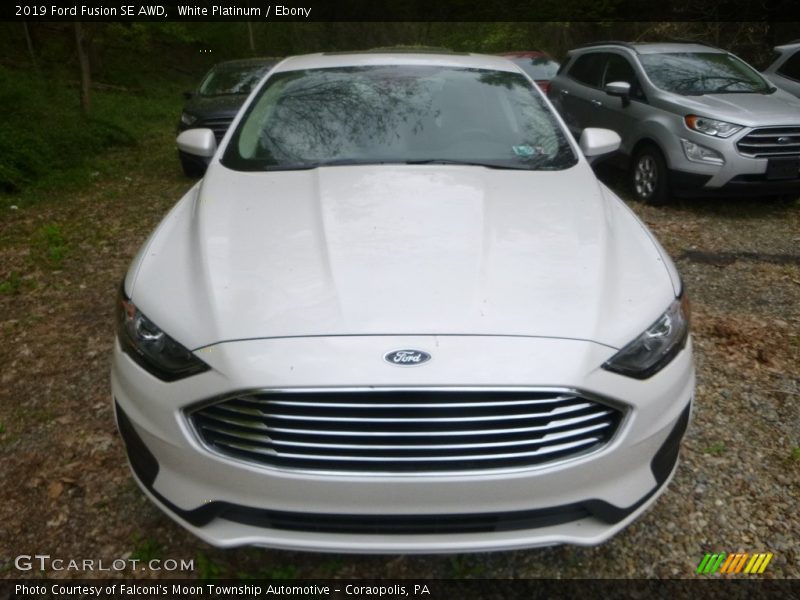 White Platinum / Ebony 2019 Ford Fusion SE AWD