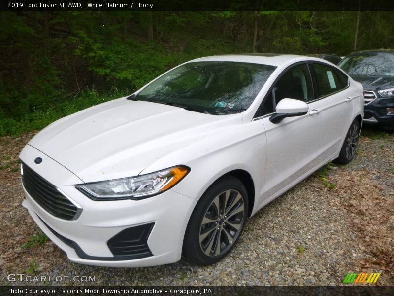 White Platinum / Ebony 2019 Ford Fusion SE AWD