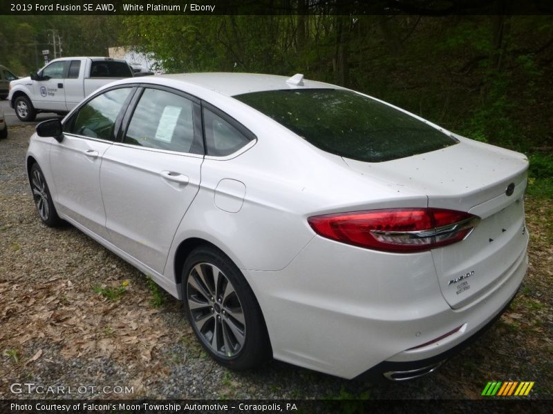 White Platinum / Ebony 2019 Ford Fusion SE AWD