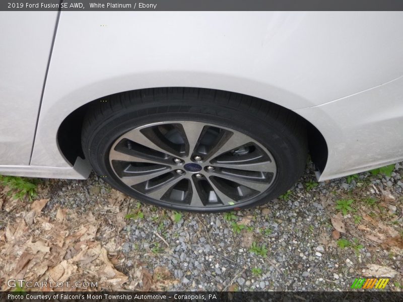 White Platinum / Ebony 2019 Ford Fusion SE AWD