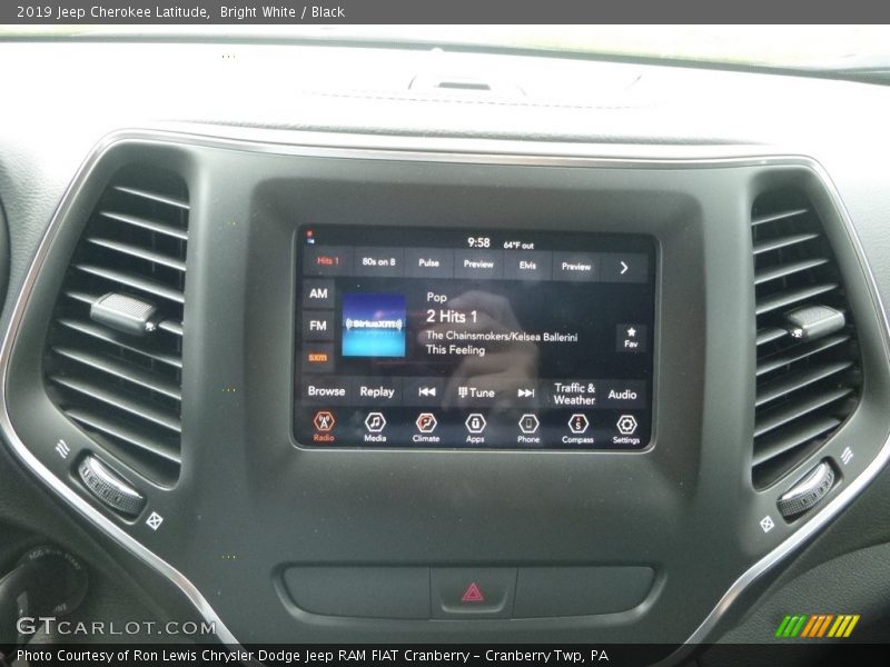 Bright White / Black 2019 Jeep Cherokee Latitude