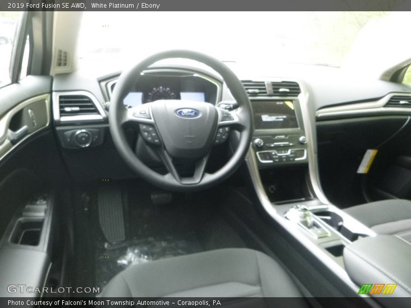 White Platinum / Ebony 2019 Ford Fusion SE AWD