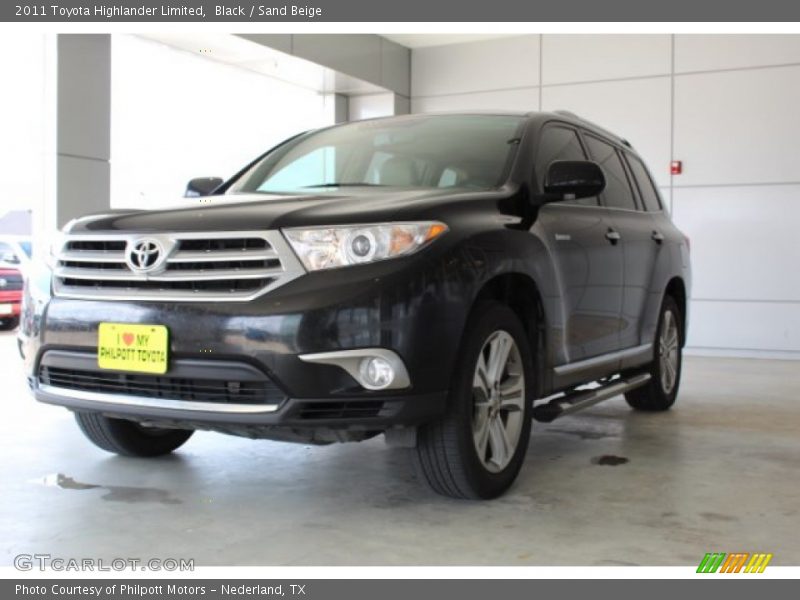 Black / Sand Beige 2011 Toyota Highlander Limited